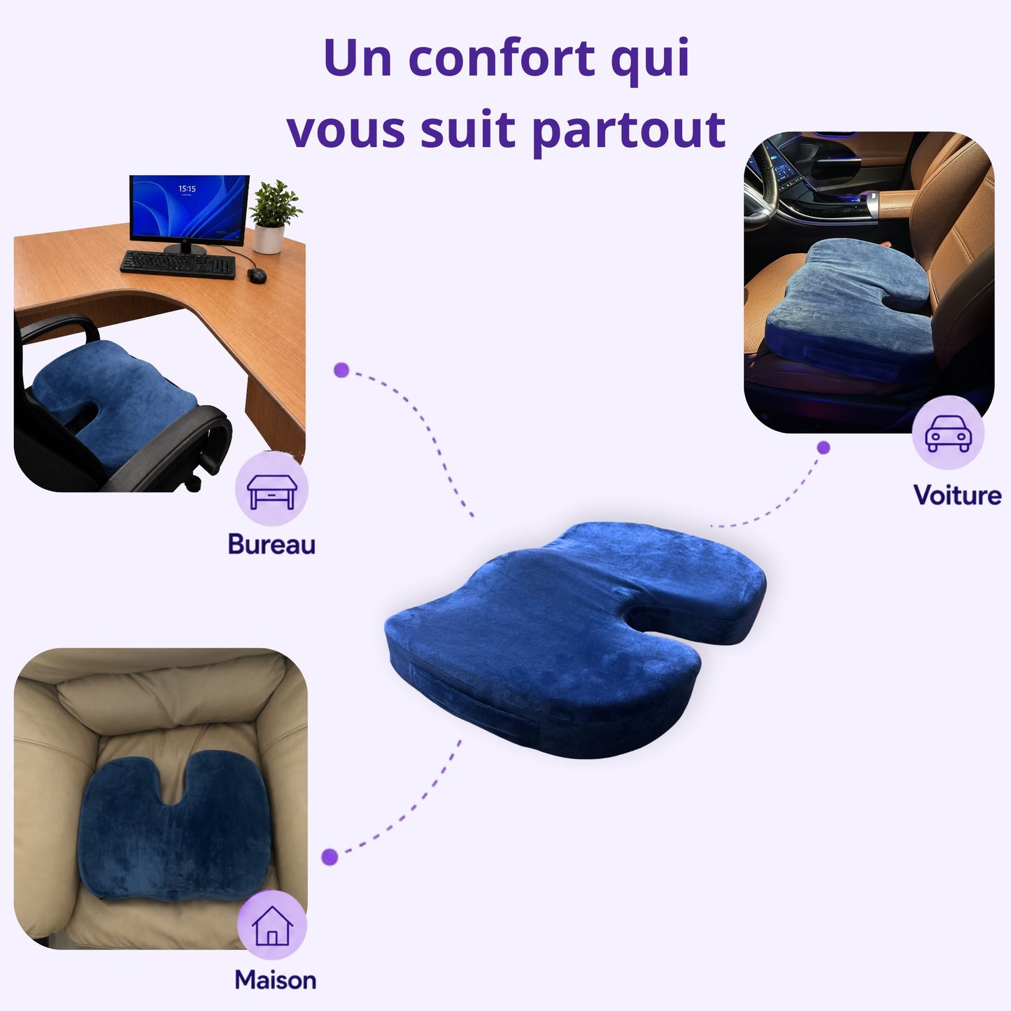 Posturia™ – Coussin d’assise ergonomique